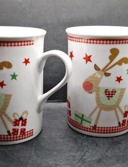 2 Stück Tassen 10cm hoch 8cm breit Tasse Becher Kaffeetasse Flirt by R&B Elch - Essen
