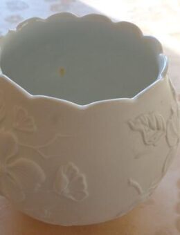 Vintage - Vase - Blumenvase - Kugelvase, Marke: AK Kaiser, weiß - Hamburg