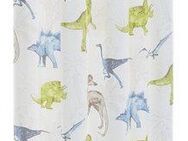 Lüttenhütt Gardine DINO, Ösen (1 St), halbtransparent, Polyester, Kindergardine, einseitig mit Dinosauriern bedruckt