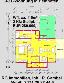 3-Zimmer-Wohnung mit Außenterrasse in Hemhofen - Hemhofen