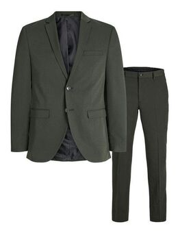 Jack & Jones Anzug JPRFRANCO Extra schmal, pflegeleicht, stilvoll mit fallendem Revers (Packung, 2-tlg) unifarben, modisch, slim fit, Kunstfaser