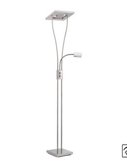 JUST LIGHT Stehlampe HELIA, LED fest integriert, Warmweiß, LED, dimmbar über Drehdimmer, Schalter, Drehschalter