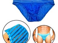 Männer Transparent Unterhose Neonblau Gestreift Herren Durchsichtige Unterwäsche 11,90 €* - Villingen-Schwenningen