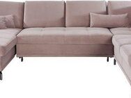 Places of Style Wohnlandschaft Costello U-Form, mit Sitztiefenverstellung, Armteilverstellung und, 3 Nierenkissen, optional Bettfunktion und Bettkasten