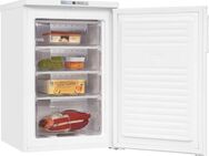 exquisit Gefrierschrank GS80-HE-040E weiss, 85,5 cm hoch, 55 cm breit, 91 L Volumen, 4 Sterne Gefrieren