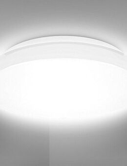 B.K.Licht LED Deckenleuchte BK_DB1296 LED Bad-Deckenleuchte, Ø28,8cm, IP44-Spritzwasserschutz, LED fest integriert, Neutralweiß, 12W, 1.200Lm, 4.000K neutralweißes Licht, Badlampe