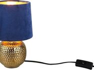 Reality Leuchten Schreibtischlampe Sophia, ohne Leuchtmittel, Nachttischlampe, Keramik Fuß mit Samtschirm