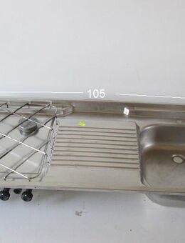 Cramer Kochfeld 50mba 3-flammig LINKS mit Spülbecken gebr. ca 105 x 47 cm (zB Hobby) quadratisches Gitter ohne Blende 50 mBar OHNE Typenschild - Schotten Zentrum