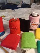 2 x Schweissband bestickt mit Regenbogen und Herz in 70182