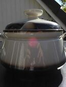 Winterling Porzellan, Röslau: Deckelschüssel Ragoutschüssel Schüssel brauner Rand Vintage Retro 5,- in 24944