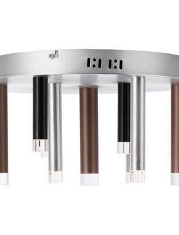 Brilliant Deckenleuchte Cembalo, LED fest integriert, Warmweiß, LED Deckenlampe 9flg alu/schwarz/braun