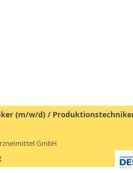 Mechatroniker (m/w/d) / Produktionstechniker (m/w/d) - Hamburg