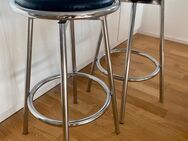 2 Bar Hocker in schwarz und Metall - Tettnang