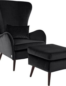 Home affaire Sessel Salla auch in Fellimitat und Feincord, viele Bezugsarten, Ohrensessel, wahlweise mit oder ohne Hocker, großer Sessel: Maße B/T/H: 78/94/118cm