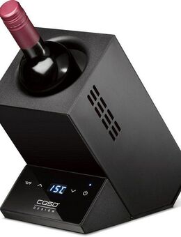 Caso Elektrischer Weinkühler 614 Caso Design WineCase One black, Temperatur elektronisch einstellbar, Sensor-Touch Bedienung