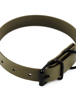 Heim Halsband BioThane, oliv - 28 - 35 cm Halsumfang, 19 mm breit