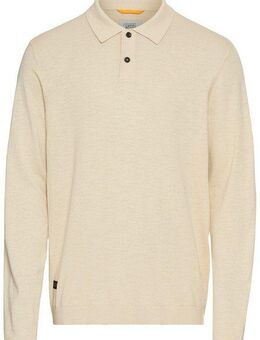 camel active Langarm-Poloshirt mit Rippbündchen