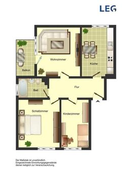 3-Zimmer-Wohnung in Bergkamen Nordberg - Bergkamen