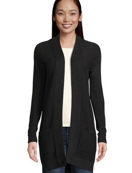 TOM TAILOR Longstrickjacke aus Rippstrick mit aufgesetzten Taschen