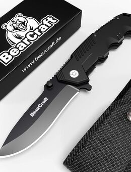BearCraft Klappmesser Outdoor Survival Taschenmesser schwarz - Birkenfeld (Baden-Württemberg)