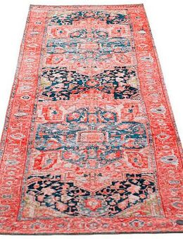 TOM TAILOR HOME Teppich Funky Orient Heriz, rechteckig, Höhe: 5 mm, Kurzflor, Orient-Optik, Vintage Design, mit Bordüre, auch als Läufer