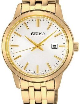 Seiko Quarzuhr SUR412P1, Armbanduhr, Damenuhr, Datum, Edelstahlarmband