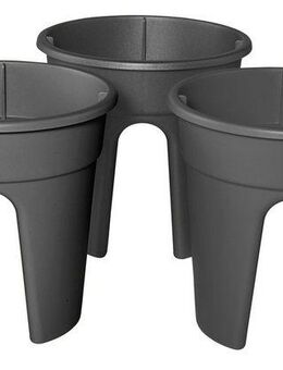 KHW Balkonkasten Flowerclip (Set, 3 St), ØxH: 27x27,5 cm