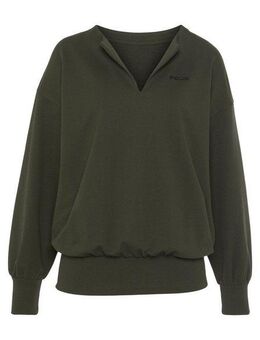 FCUK Sweatshirt (1-tlg) Sweatshirt mit V-Ausschnitt und großen Rückenprint, Loungeanzug
