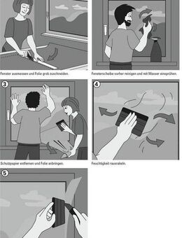 GARDINIA Fensterfolie Line 25, halbtransparent, 80% UV-Schutz