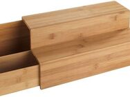WENKO Aufbewahrungssystem Bambus Treppe, Bambus, (1-tlg), Küchenregal mit 2 Stufen und Schublade, ideal für die Arbeitsplatte