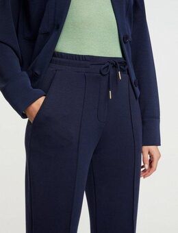 RICHROYAL Jerseyhose mit Bändchen im Bündchen