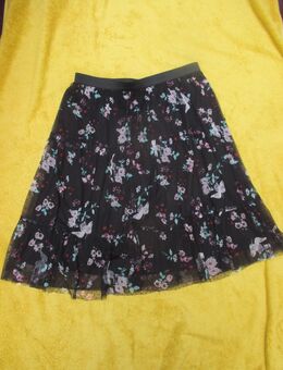 NEU * Edel * duftig * Blumen * Blüten * Flower- Power * Tüll * Mesch * Falten * Stufen * Gummizug * Midi * Rock "ESPRIT" Gr. 36- 38, 40/ S * schwarz * bunt * Gothic * - Riedlingen