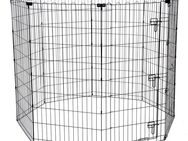 TIAKI Welpenfreilauf aus Metall, hoch - 8 Paneele à B 61 x H 122 cm