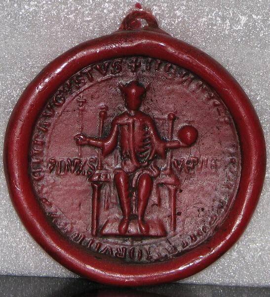 Staufer Siegel aus Wachs Heinrich VII. - Spraitbach