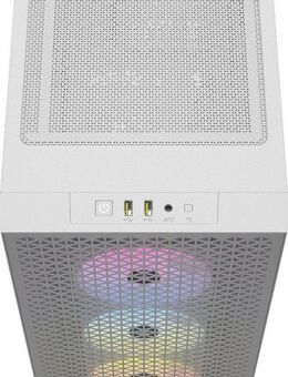 Corsair PC-Gehäuse 3000D RGB Airflow Tempered Glass Mid-Tower, White, RGB