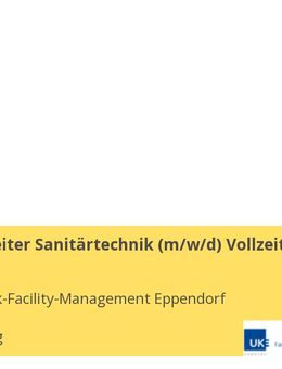 Stv. Teamleiter Sanitärtechnik (m/w/d) Vollzeit / Teilzeit - Hamburg