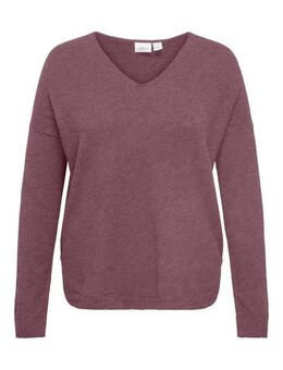 ONLY CARMAKOMA V-Ausschnitt-Pullover CARMARGARETA LS PULLOVER KNT NOOS