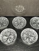 Bleikristall Lausitzer Glas 5 Kristalluntersetzer Vintage 70er Jahre in 90427