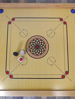 Carrom-Spielbrett, 82 cm² mit Steinen + Spielanleitung, neuwertig ! - München