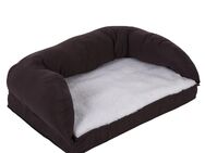 Sparpaket: Das Orthopädische Hundebett eckig + Kuscheldecke Paws - Größe S + Kuscheldecke