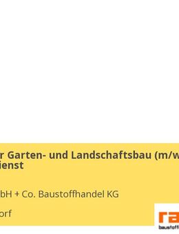 Fachberater Garten- und Landschaftsbau (m/w/d) im Außendienst - Nordendorf