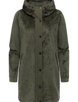 Ragwear Kurzmantel Cousy Bonded YOUMODO Weicher Damen Rippstrick-Mantel mit Kapuze