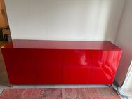 Sideboard rot mit roter Glasplatte - Geislingen