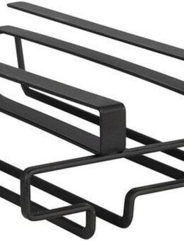 WENKO Einhängekorb Modell Klea, Schrankeinsatz, Gläserhalterung für 6 Gläser, Befestigung ohne Bohren