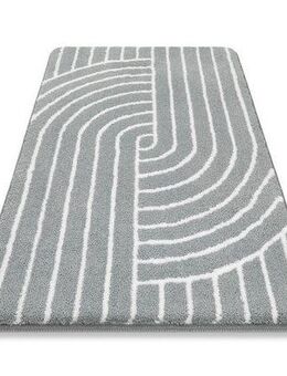 Wecon home Basics Badematte Hilda, Höhe 15 mm, Polyester, rechteckig, waschbar, rutschfest, strapazierfähig, pflegeleicht mit Retro Muster