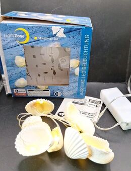 Maritime LED Beleuchtung echte Muscheln Light Zone weiß IP20 mit Timer ca. 185cm - Essen