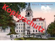 Historische Ansichtskarte „Halle a. S. – Kaiserl. Hauptpostamt“, 1914 - Landsberg