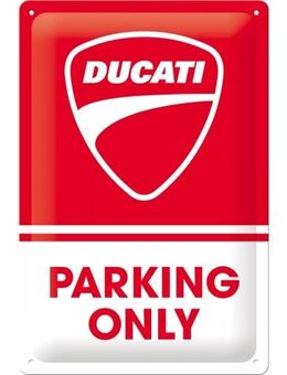 Schönes Ducati Blechschild Parking Only Motorrad Biker 20x30 cm - Berlin