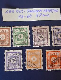 Sbz Ost Sachsen 1945/46 56 - 60 gestempelt - Görlitz