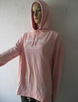 NEU * Stylisch * Kapuzen * Hoodie * Sweat- Shirt * Sweater "CARTOON" Gr. 44- 46/ L- XL * rosè * weiß * - Riedlingen